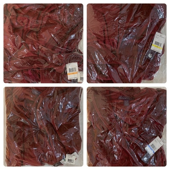 New Womens Plush Cozy Velour Robe Wine - Picture 4 of 10